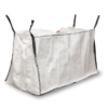 Hvit XXL Big Bag med lukket topp, 1000kg, 1800 liter, 90 x 200 x 100 cm